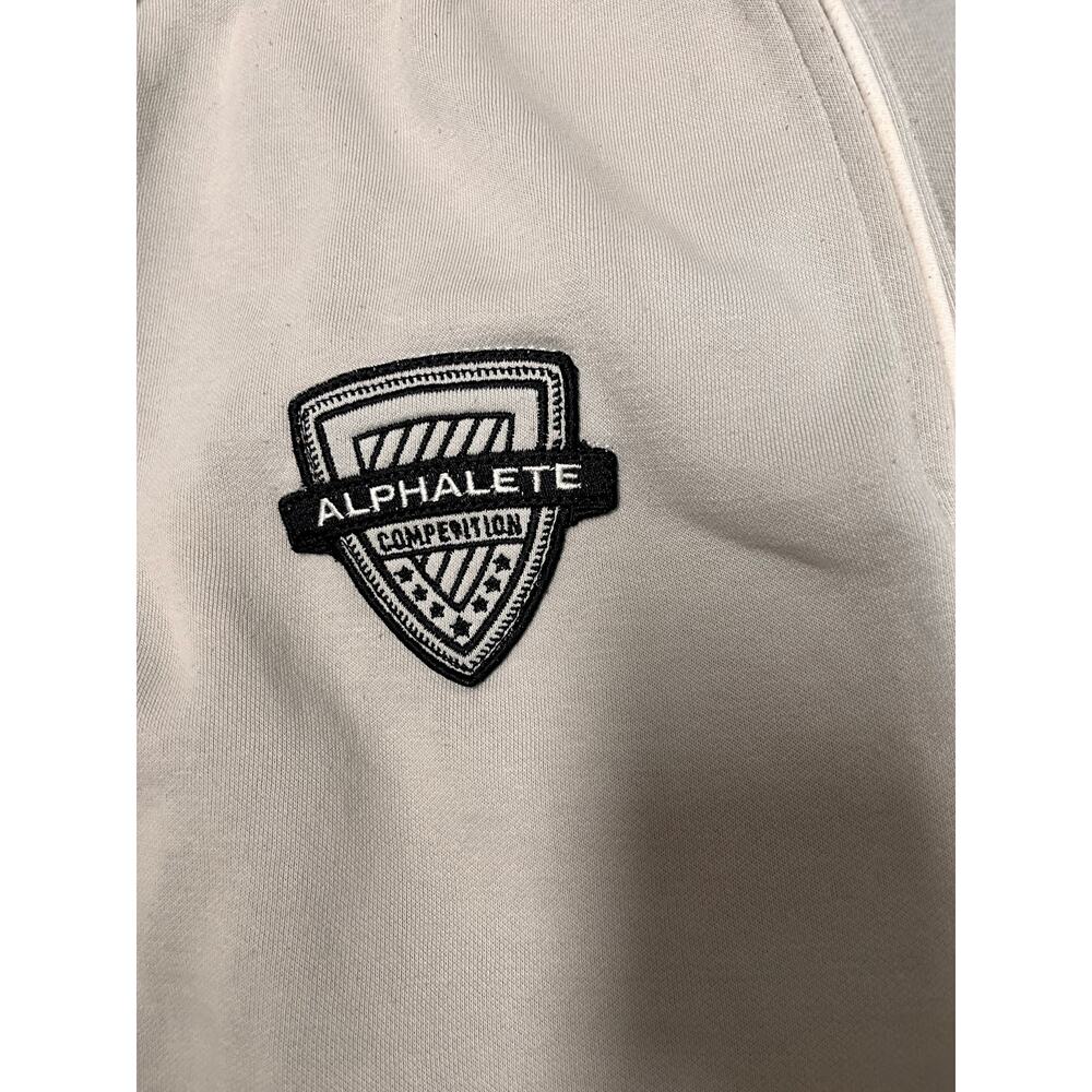 Alphalete Identity Joggers Cream Competition Gym Sweatpants Logo 28” Men’s S/M - Picture 6 of 6